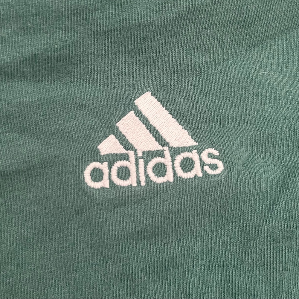 The cutest little Adidas cropped green blue teal shirt (super comfy!)